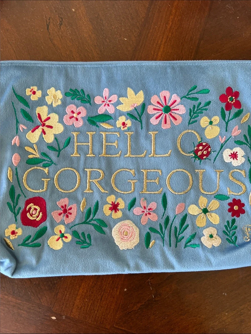 Light Blue velvet “Hello Gorgeous